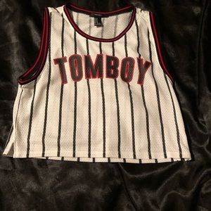 “Tomboy” Jersey Style Crop Top